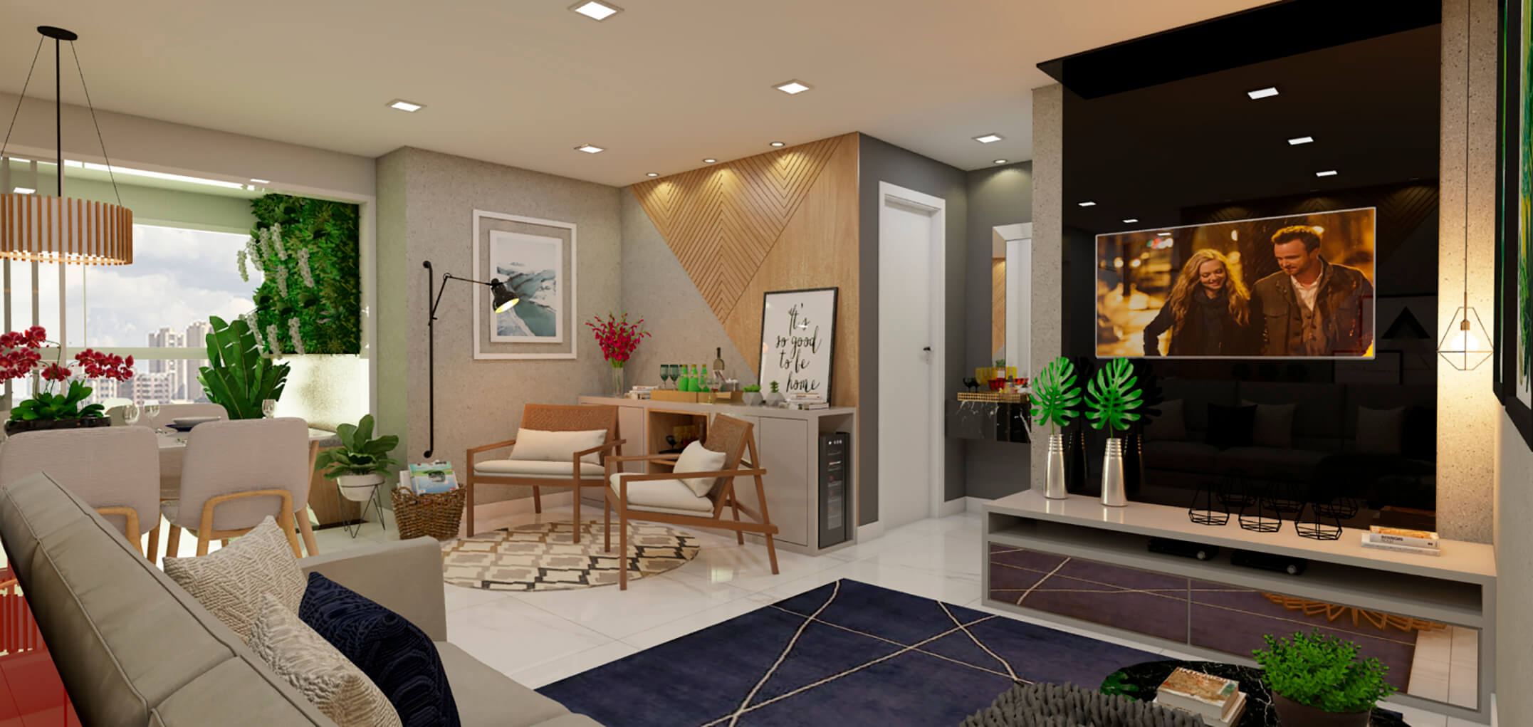 Sala de Estar e Home Theater